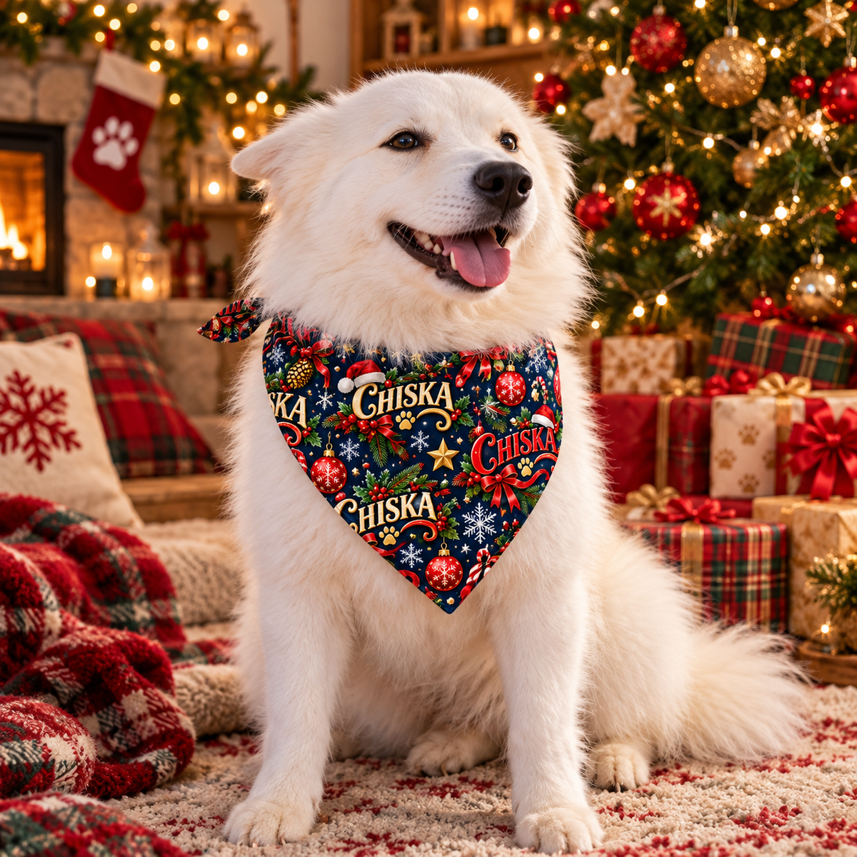 Bandana Navideña Personalizada para Mascota - Edición Especial Q4