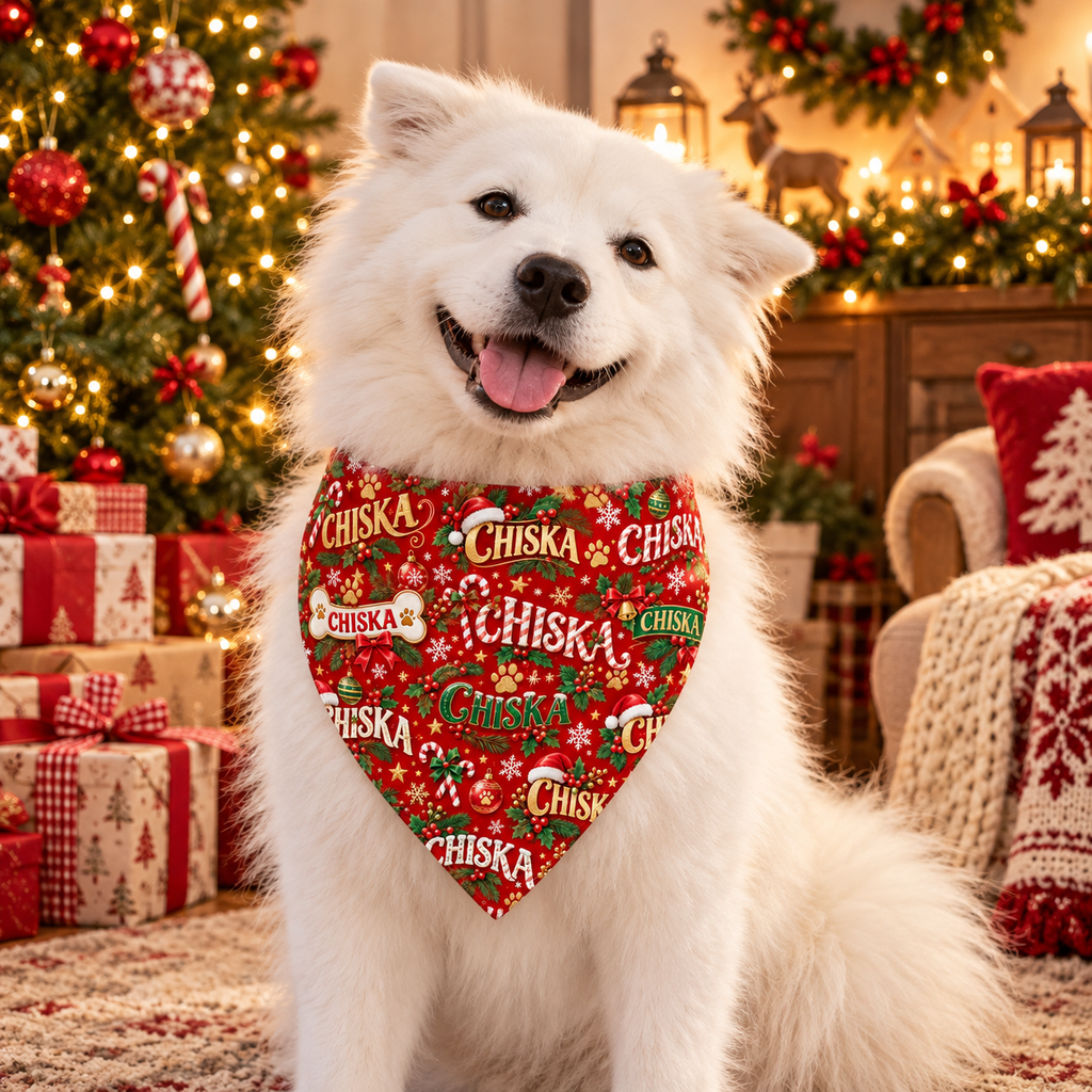 Bandana Navideña Personalizada para Mascota - Edición Especial Q4