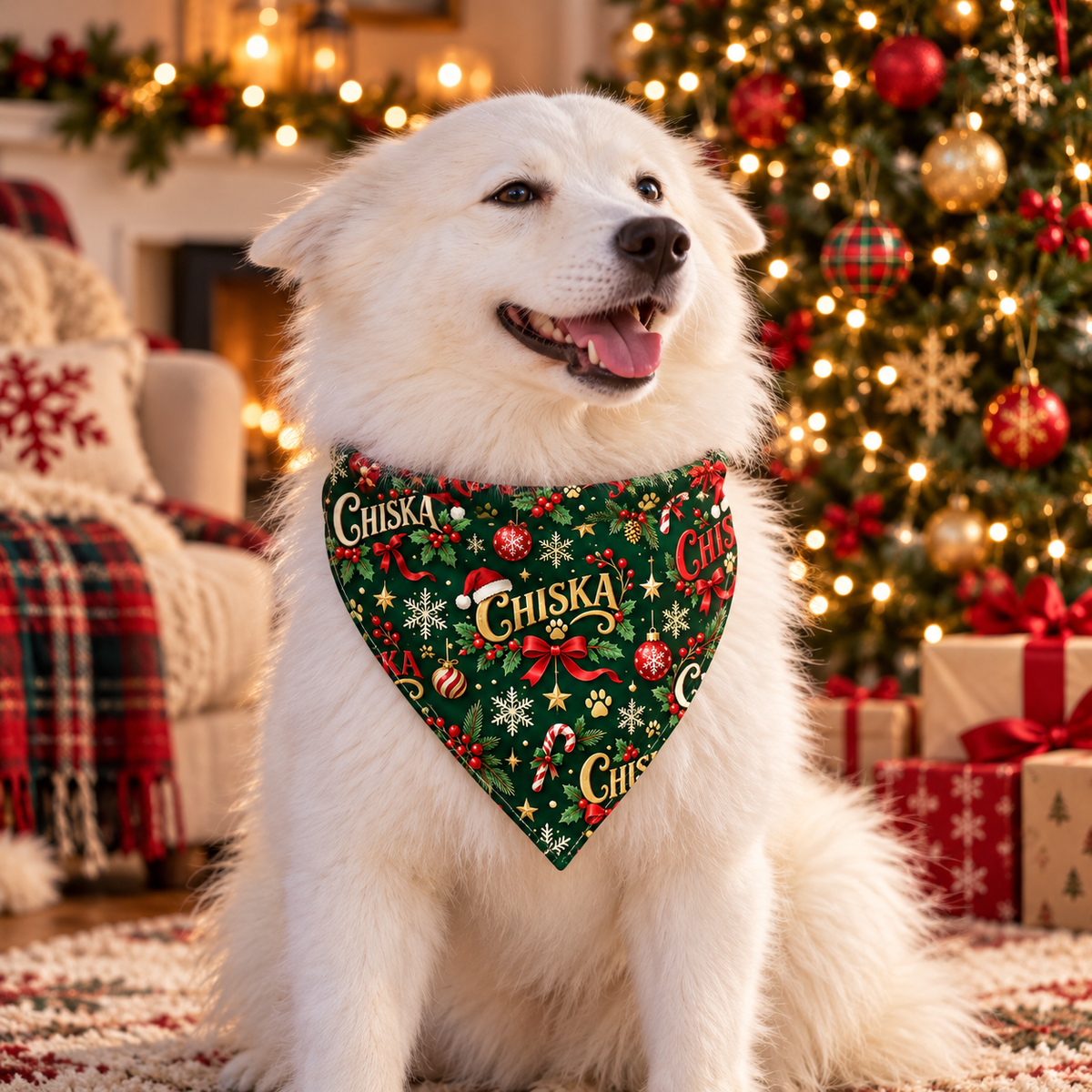 Bandana Navideña Personalizada para Mascota - Edición Especial Q4